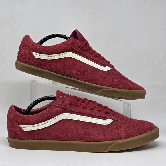 Vans Old Skool Lowpro Suede Shoes Red White VN000D0ECI1 Men\'s Size 11.5 New main image 9